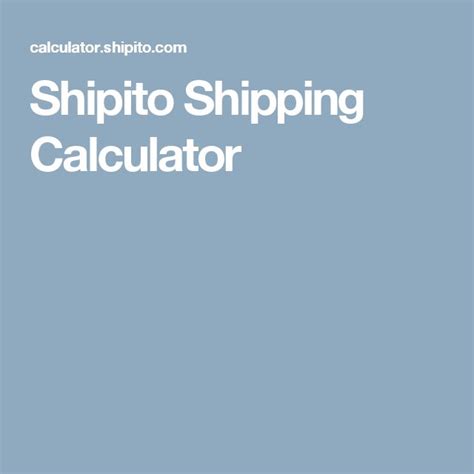 shipito calculator.